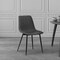Armen Living Monte Contemporary Dining Chair in Charcoal Fabric with Black Metal Legs LCMOCHCH - alternate 2